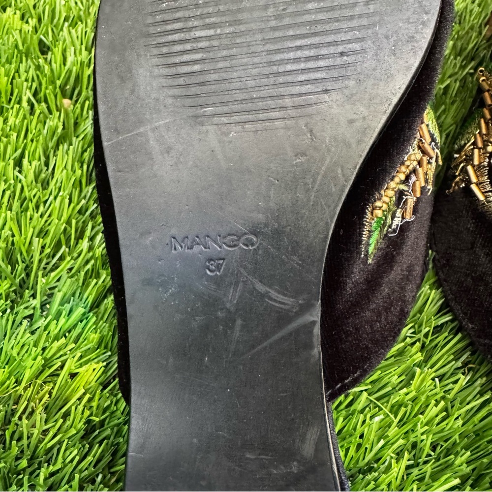 Mango Black Mules with Floral Embroidery - Picture 6 of 8